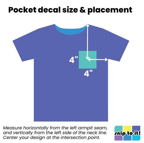 Htv Size Chart Printable Guide To Shirt Decal Size Snip To It