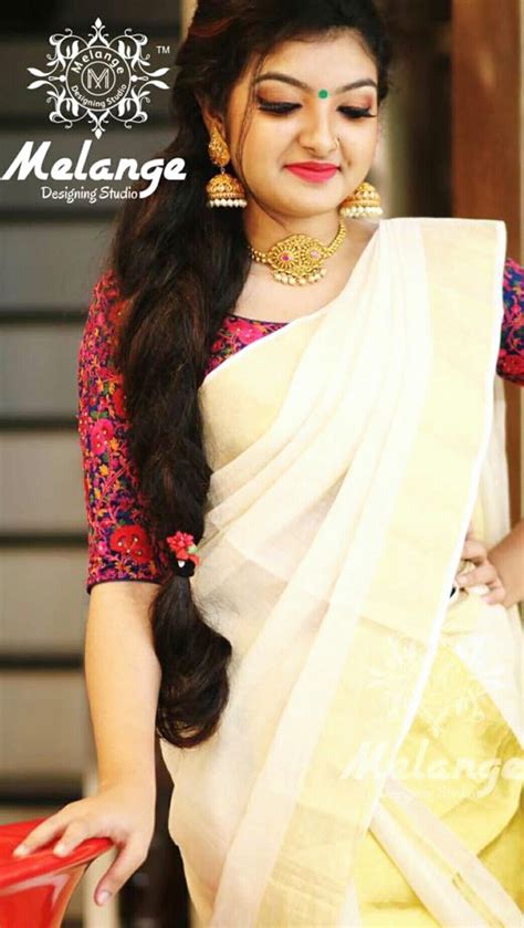 Onam Outfits Kerala Saree Blouse Designs Interview Dress Stylish