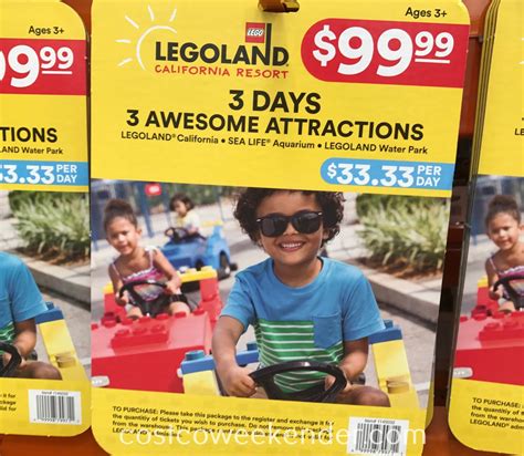 Legoland California Resort 3 Day Hopper Ticket Costco Weekender