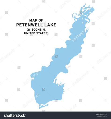 Petenwell Lake Wisconsinunited States Map Vector Stock Vector Royalty