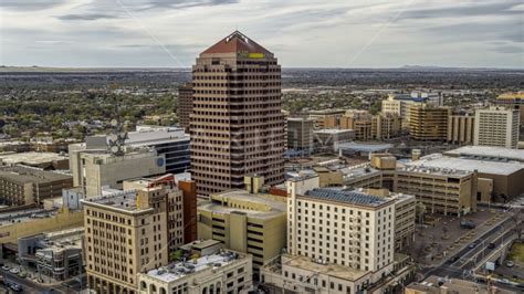 A View Of Albuquerque Plaza And Neighboring City Buildings In Downtown