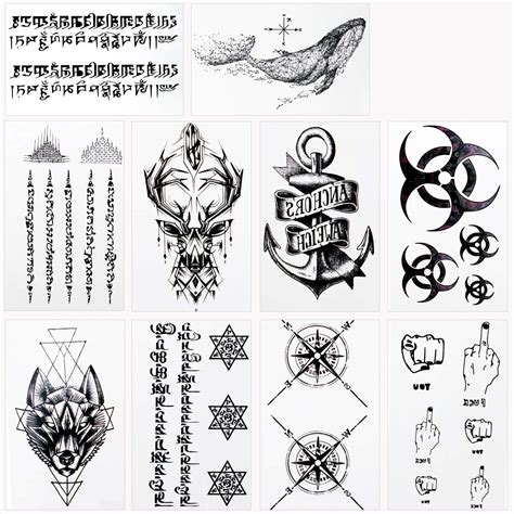 Szhuiher 36 Sheets Waterproof Temporary Tattoos Fake Tattoos Body Art