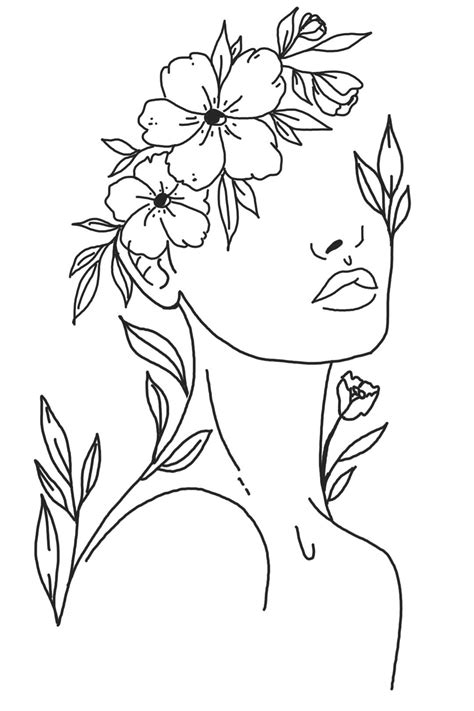 Pin By Lookatfuture On Sketches Flower Drawing Abstract Line Art Drawings