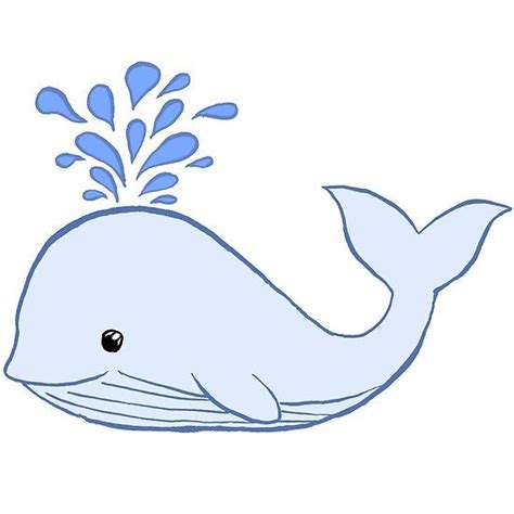 Blue Cartoon Whale By Legendofzeldy Cartoon Whale Cartoon Drawings