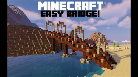 Minecraft Build Tutorial How To Build Easy Wood Survival Bridge Youtube