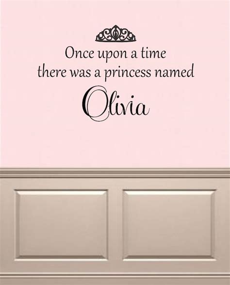 Once Upon A Time There Was A Princess Named Personalized Vinyl