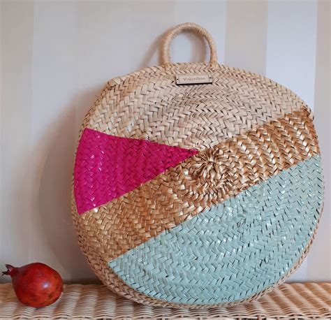 Hand Painted Straw Bag Art Bag Straw Bag Straw Bags