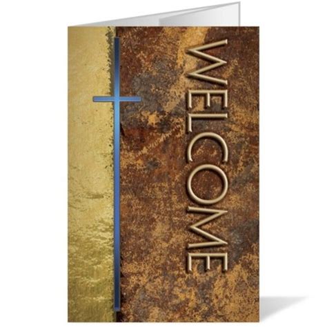 Church Bulletin Leather Welcome 85 X 14 Outreach