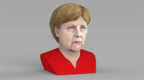 Angela Merkel Bust Full Color 3d Print Model By Printedreality
