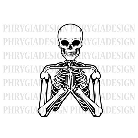Praying Skeleton Svg Skeleton Hands Praying Svg Gothic S Inspire