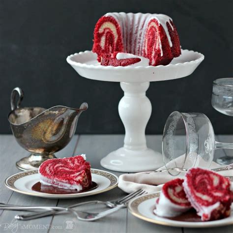 You can use any glaze you like if you don't like my idea. Red Velvet Zebra Bundt Cake - perfectly sized for two!