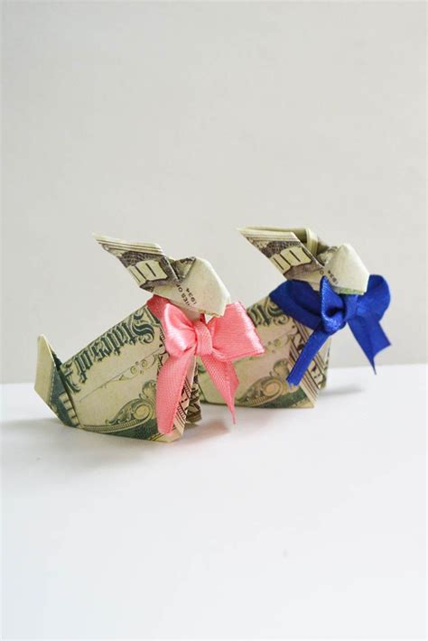 Money Rabbit Origami Dollar Animal Craft Tutorial Diy Folded No Glue