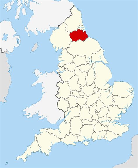Map Of County Durham England Secretmuseum