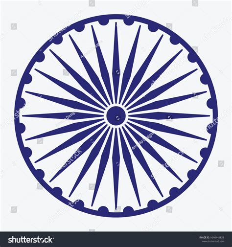 Ashok Chakra Wheel National Symbol India Stock Vector Royalty Free