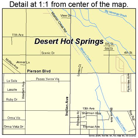 Desert Hot Springs California Street Map 0618996