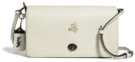 Crossbody clutch with floral bloom print. Disney x Coach Mickey Mouse Collaboration white Mickey ...