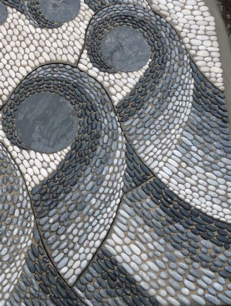 Pebble Mosaic Waves Details By Suerewmosaics Mosaic Rocks Pebble