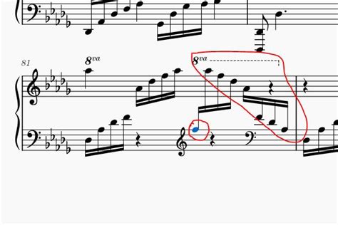 Trouble Adding 8va To Left Hand Treble Clef Notes Musescore