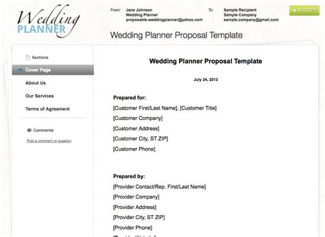 Wedding Planner Quotation Template – planner template free
