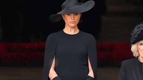 Meghan Markles Subtle Dress And Hat Tribute To Queen Elizabeth At Her Funeral Access