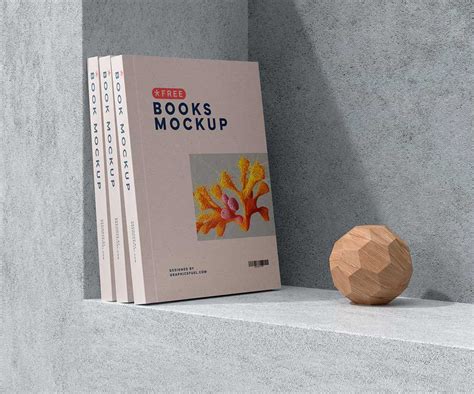 Free Realistic Standing Hardcover Book Mockup Mockuptree