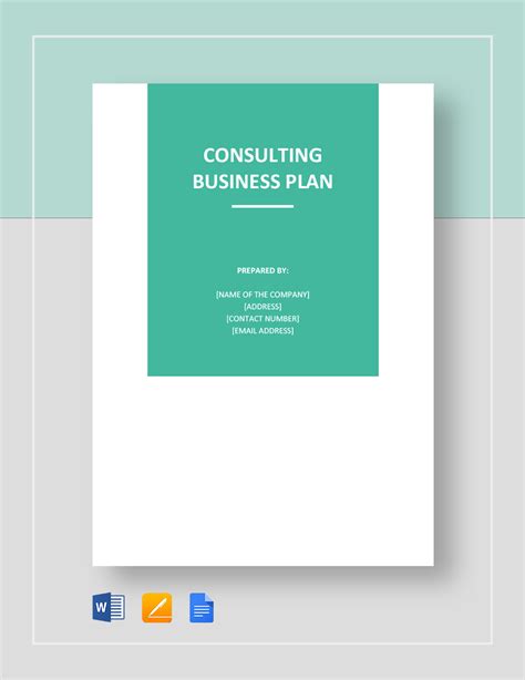 Consulting Business Plan Word Templates Design Free Download