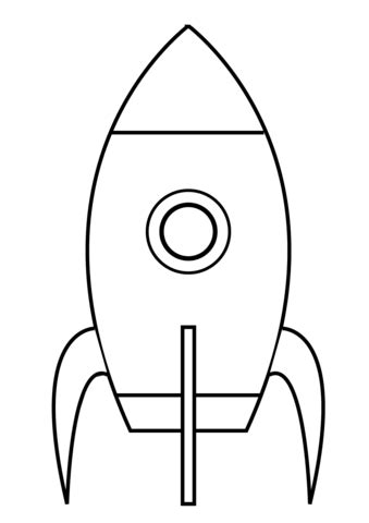 Simple rocket coloring page for toddlers transportation coloring. Very Simple Rocket coloring page | Free Printable Coloring ...