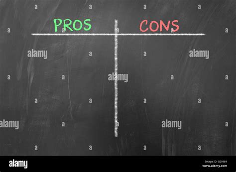 Pros And Cons Hi Res Stock Photography And Images Alamy