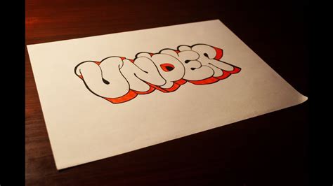 Drawing Graffiti On Paper Basic Simple Under Youtube