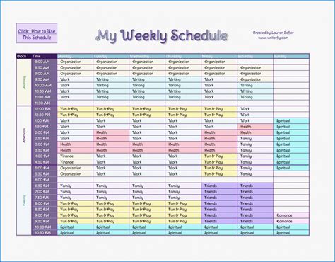 Browse Our Example Of Work From Home Schedule Template Financial Plan
