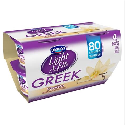 Dannon Light And Fit Vanilla Greek Yogurt 4 Ct 53 Oz La Comprita
