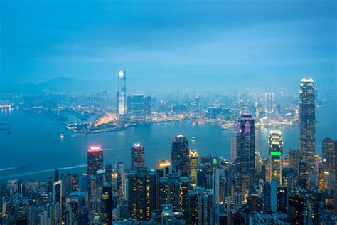 The Peak Hong Kong Skyline Stock Image Image Of Beautiful 76322995