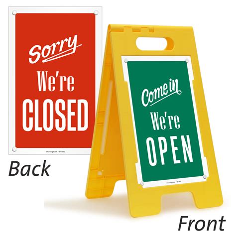 Come In We Are Open Sorry We Are Closed Floor Sign Sku Sf 1001