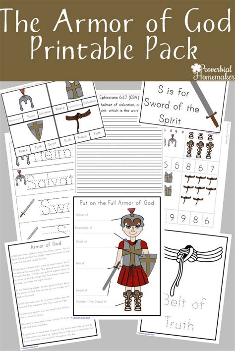 Free easter coloring pages and easter printables for your kids. Armor of God Printable Pack - Proverbial Homemaker in 2020 ...