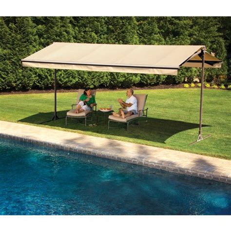 The Sunsetter Oasis Freestanding Awning Motorized And Manually Operated