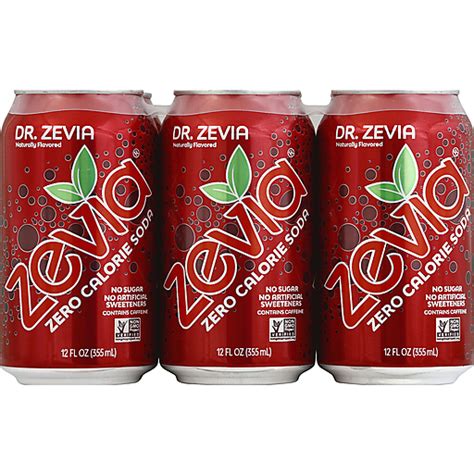 Zevia Zero Calorie Dr Zevia Soda 6 12 Fl Oz Cans Soft Drinks