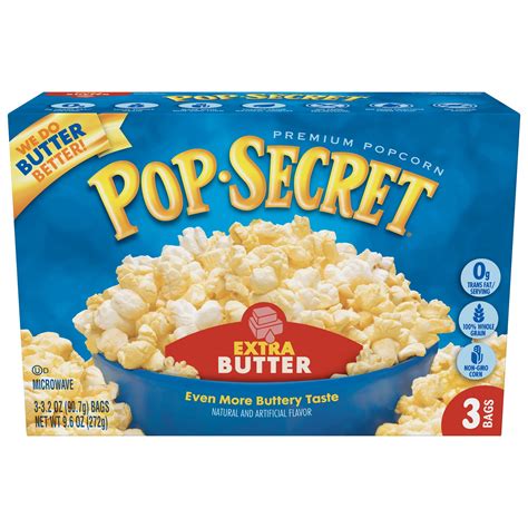 Pop Secret Microwave Popcorn Extra Butter 32 Oz 3 Ct