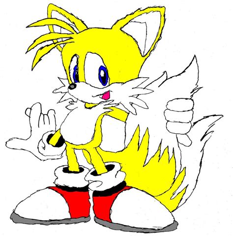 Tails Sketch In Colour By S0m31s0n1c On Deviantart
