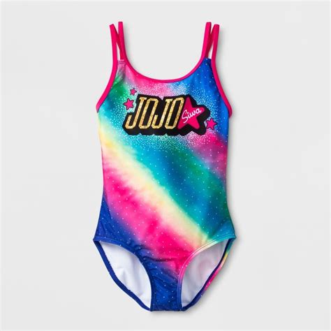 Girls Jojo Siwa 1pc Swimsuit Xs Multicolored With Images Jojo