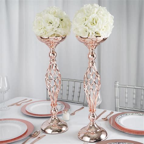 Efavormart Set Of Metal Wedding Flower Decor Candle Holder Vase