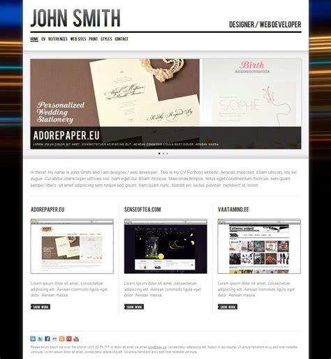 John smith was born in willoughby, england, and was apprenticed to a merchant at a young age. John Smith. Personal CV/Portfolio Website Template (With ...