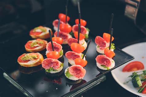 Premium Photo Photo Of Snacks On A Buffet Banquet Table Cold Snack Dishes