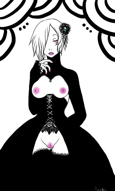 Rule 34 Anoki Black And White Bottomless Breasts Dress Female Pussy