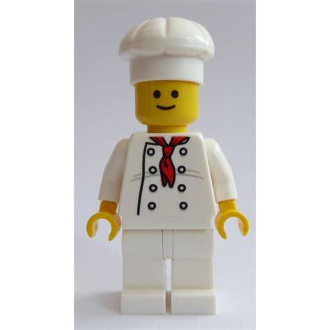 Building Toys Lego New White Chef Minifigure Torso With Red Tie Part