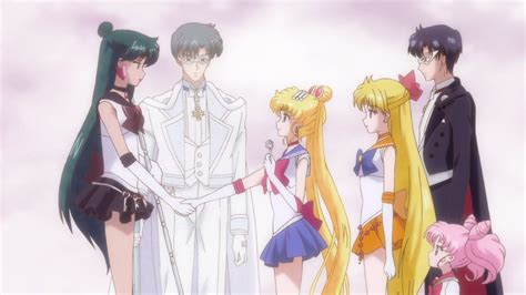 Sailor Moon Crystal Act 20 Sailor Pluto Shakes The Hand Of The Future Wife Of The Man She