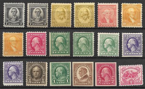 Mint Hinged Early 20th Century Lot Of Us Stamps United States