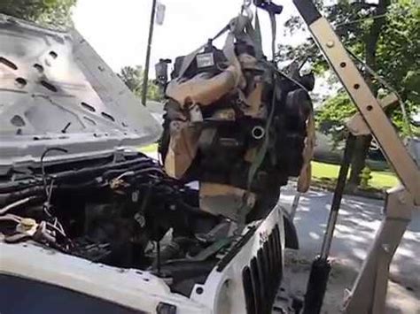 Jeep Wrangler 3.8 engine removal and rebuild - YouTube