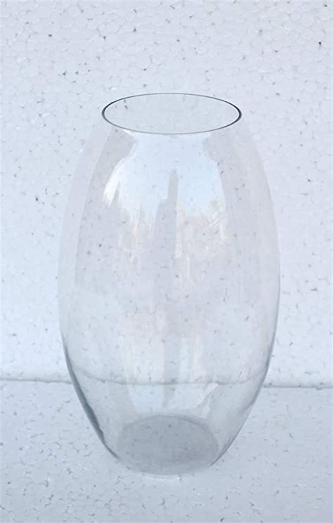 Buy Shobhana Enterprises Crystal Clear Oval Glass Vase Size 18 Inch Online At Low Prices In