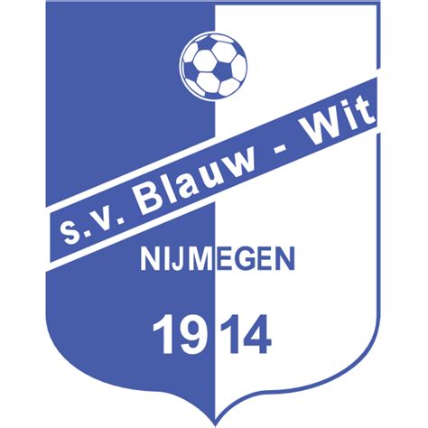 Blauw Wit Sv Nijmegen Logo Download Png