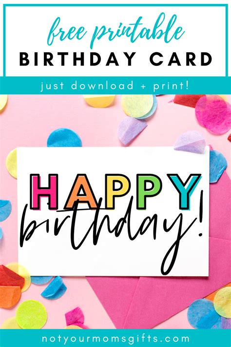 Half Fold Birthday Cards Printable Free
